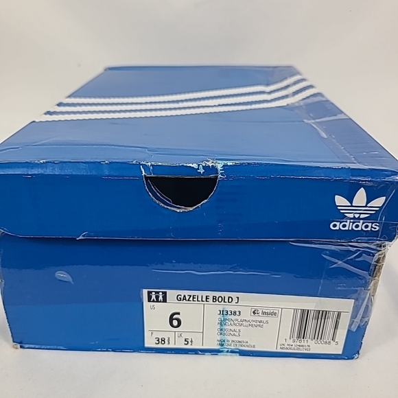 NEW Adidas Originals Gazelle Bold Sneakers Youth Green Pink Sz 6 *dirty - Picture 10 of 10